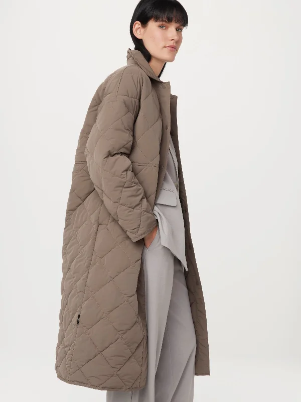 Trending Items The Skyline Maxi Jacket in Dark Taupe