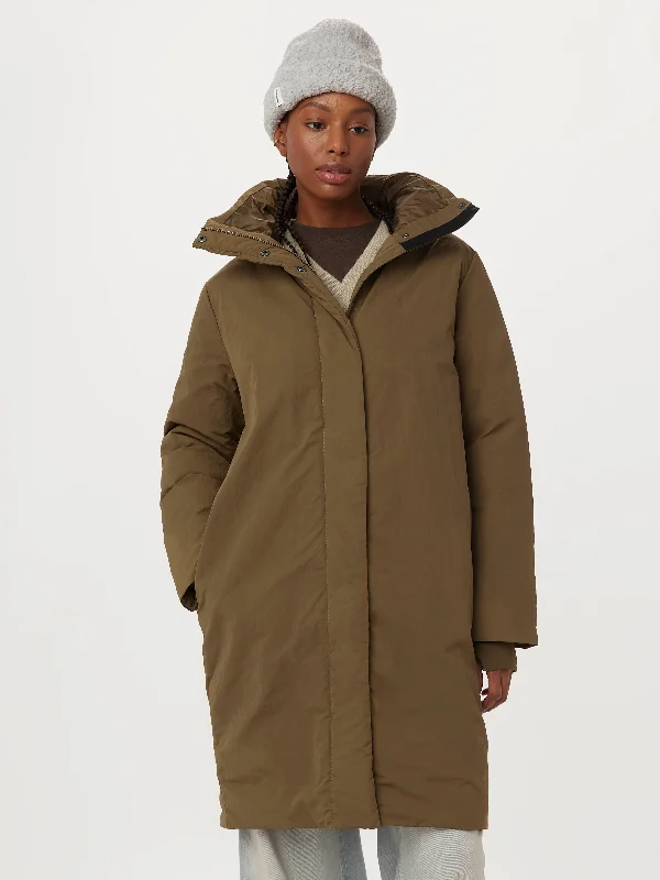 The Latest Trends The Iceland Long Coat in Dark Olive