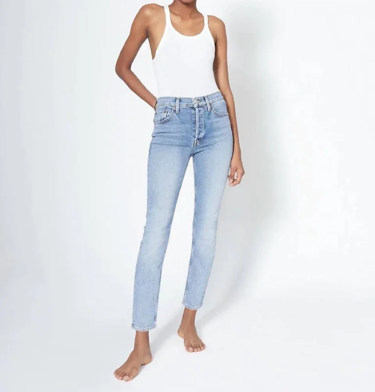 Best Sellers 90's High Rise Ankle Crop Jean In Mid 90's