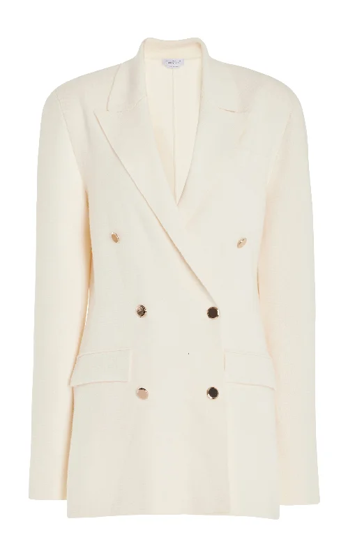 Seasonal Style Discounts Bowen Knit Jacket in Ivory Wool