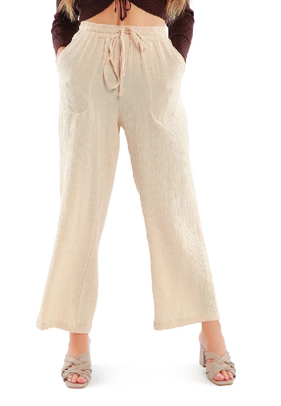 Trend Forward Threads For Her drawstring casual lounge wide pants