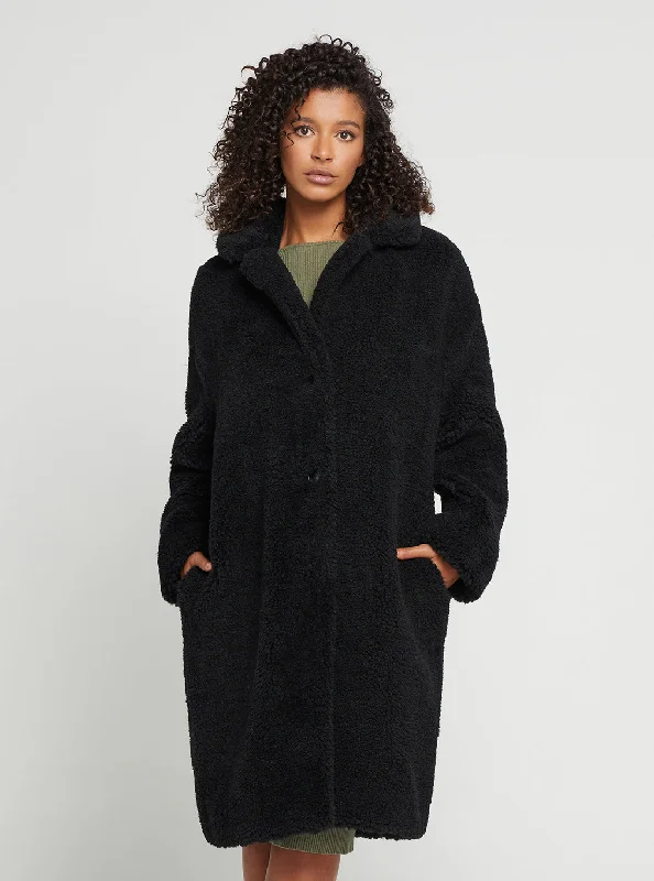 Comfortable Clothes Eco Black Alina Coat