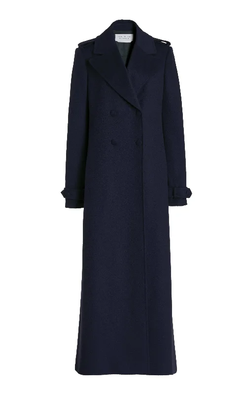 Limited Time Offer Houstt Trench Coat in Dark Navy Cashmere