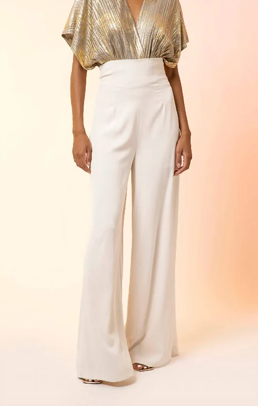 Clearance Event Lyla High Waist Pants In Cream