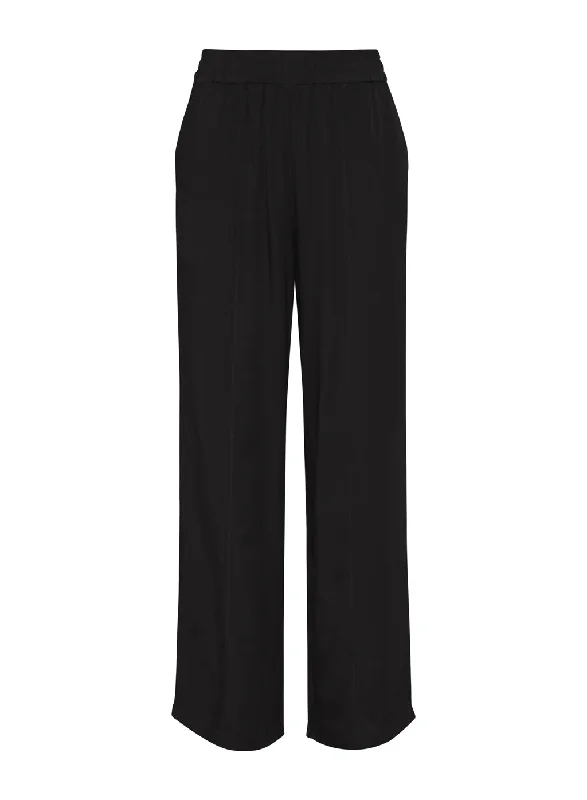 Latest Trends Viscose Satin Pull-On Trouser in Black