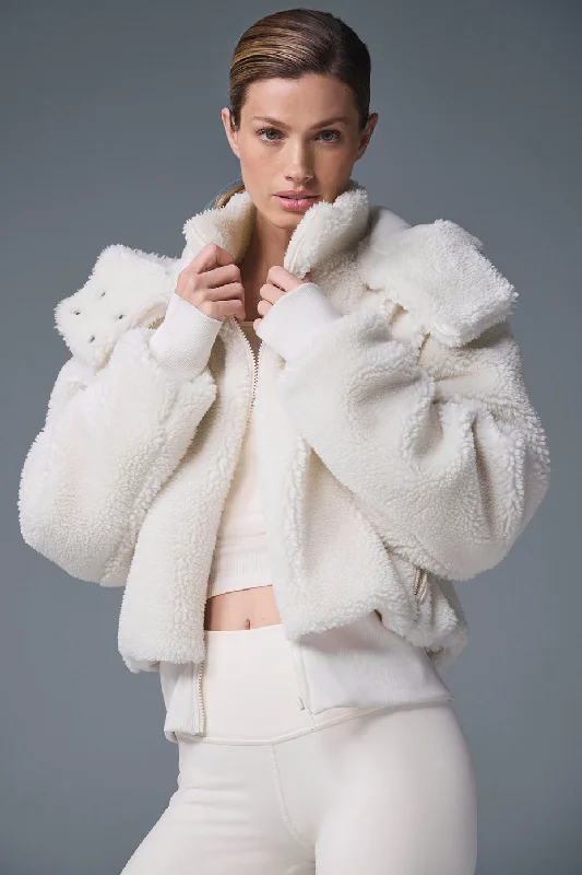 Spring Wardrobe Foxy Sherpa Jacket - Ivory