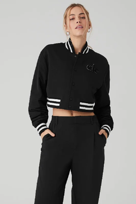 Step Ahead, Lead The Trend Cropped G.O.A.T Jacket - Black