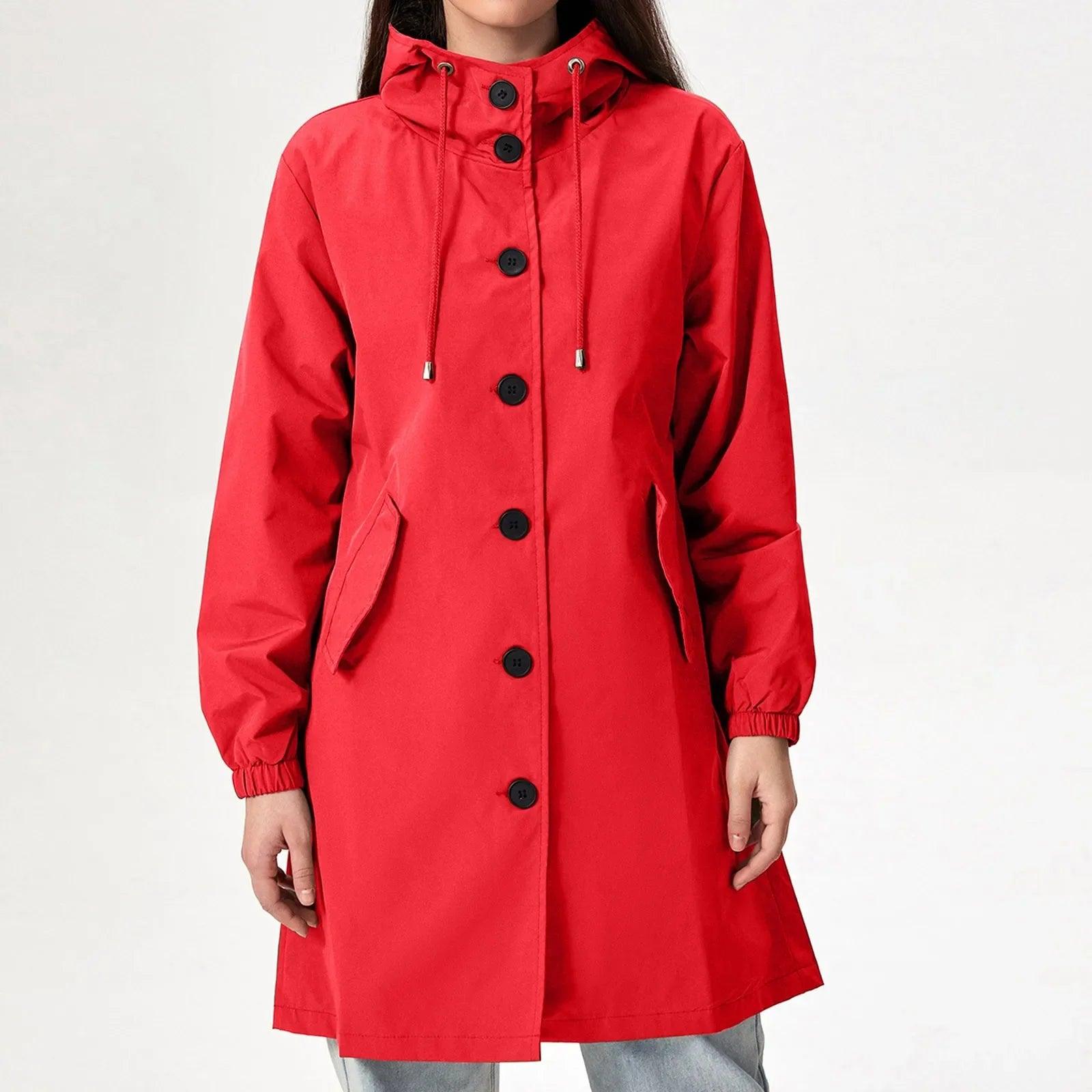 Budget Friendly Women's Stylish Hooded Rain Jacket