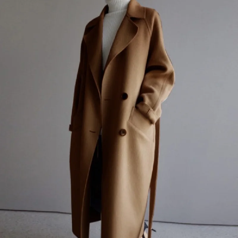 Fashion Forward Womens Long Coat With Belt