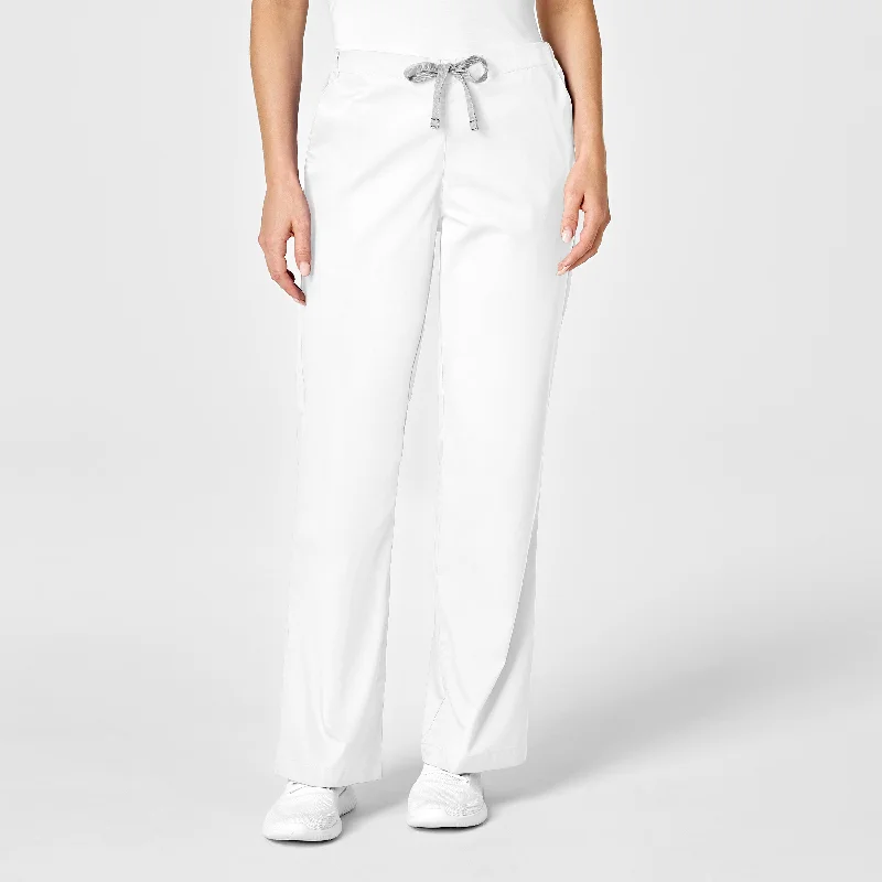 Style Beyond Borders WonderWORK Women's Flare Leg Scrub Pant - White