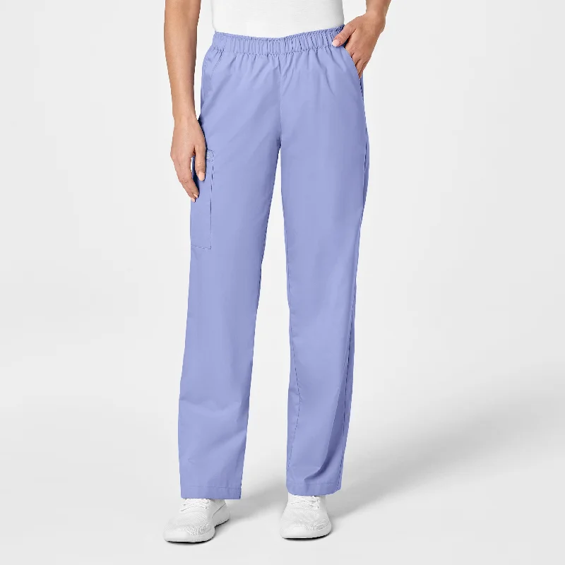 Luxury Fashion WonderWORK Women's Pull-On Cargo Scrub Pant - Ceil Blue