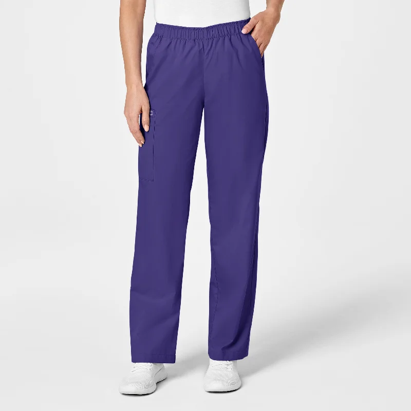 Limited Stock WonderWORK Women's Pull-On Cargo Scrub Pant - Grape