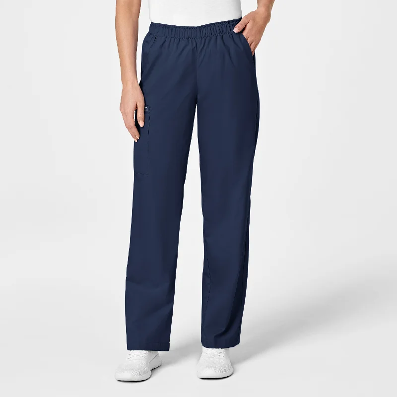 Inspired By You, Designed For You WonderWORK Women's Pull-On Cargo Scrub Pant - Navy