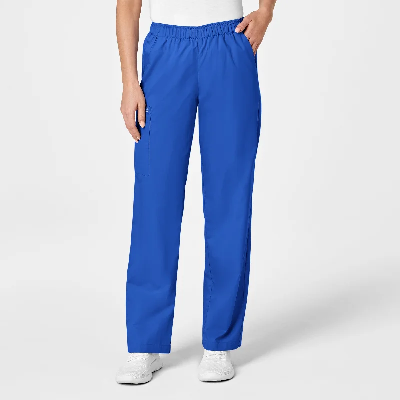 Trend Setting Threads WonderWORK Women's Pull-On Cargo Scrub Pant - Royal