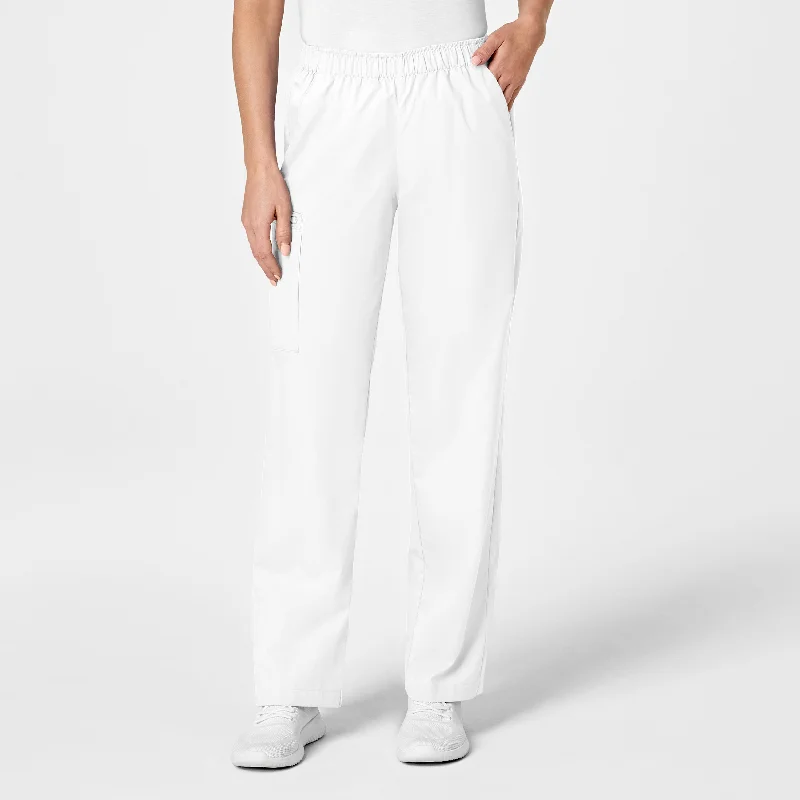 Gorgeous Glamour Collection WonderWORK Women's Pull-On Cargo Scrub Pant - White